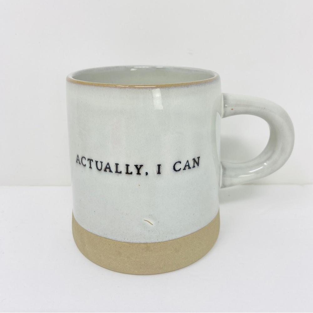 HEARTH & HAND "Actually I Can" Stoneware Pottery Mug